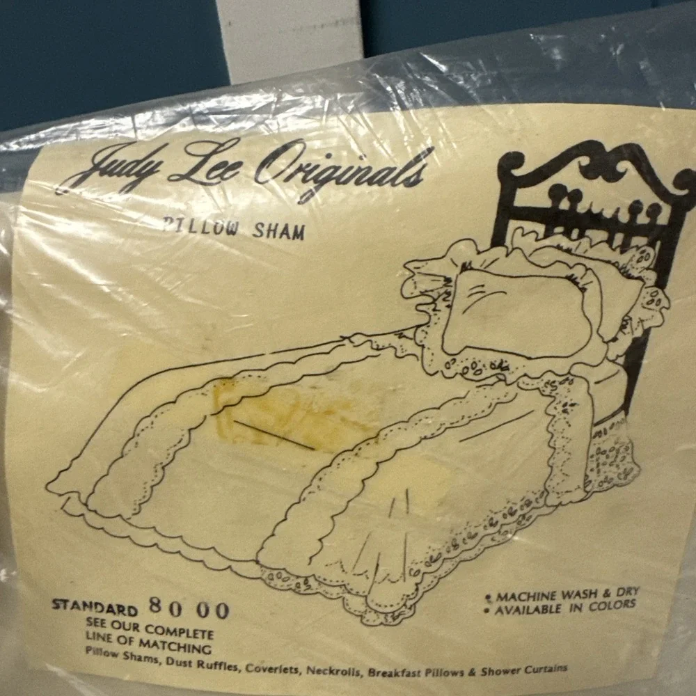 New JUDY LEE Originals Elegant IVORY Lace‎ Standard Pillow SHAM Std. Case #8000